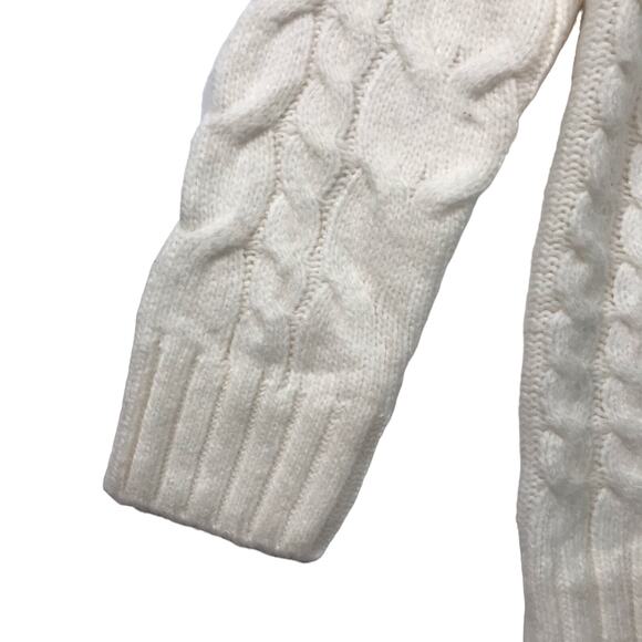 Rachel Parcell Cable Knit Crewneck Sweater White Size XXL - Picture 6 of 10
